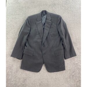 Ercole's Suit Jacket 44 R Gray Wool Windowpane Luxury Designer Loro Piana Italy